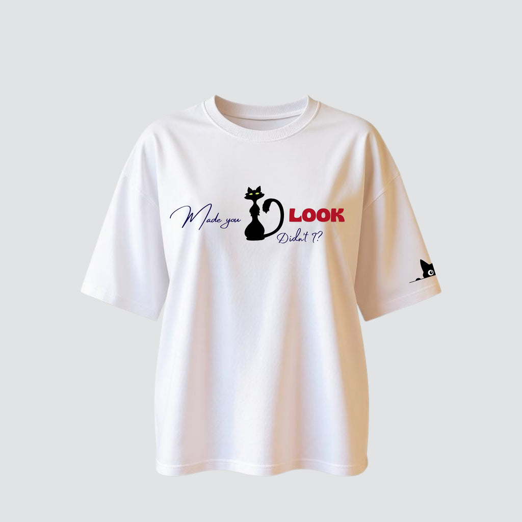 Made you Look - White Oversized T-shirt