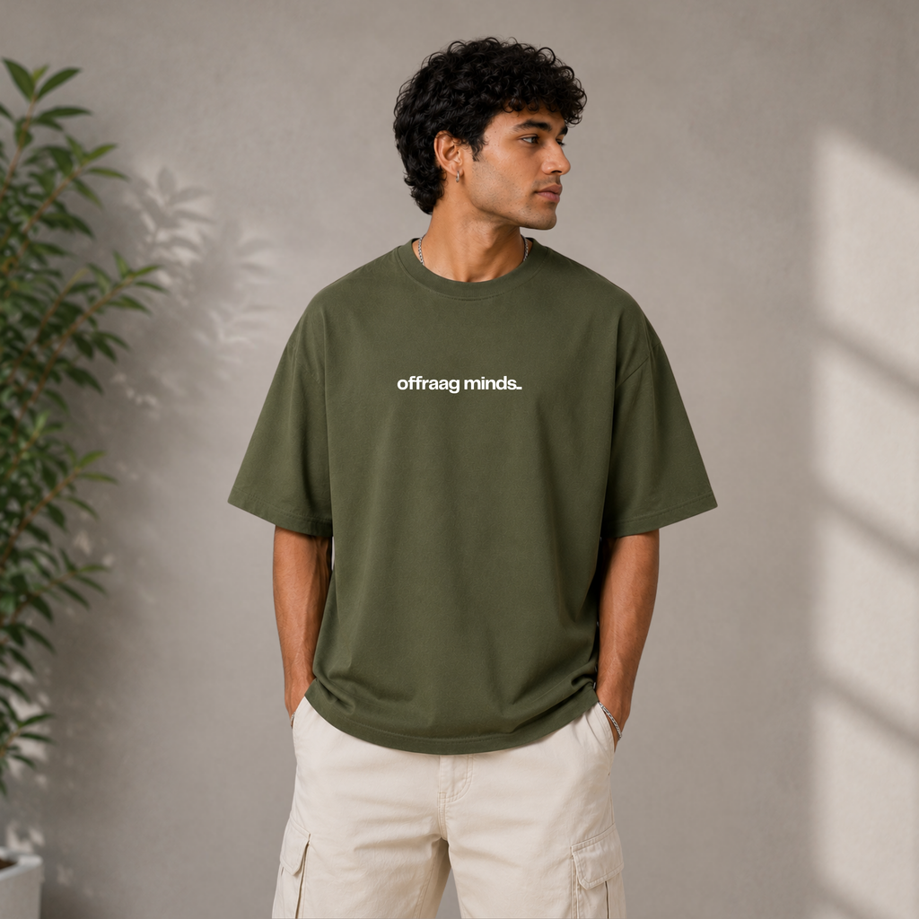 Obsession - Olive Green Oversized T-Shirt