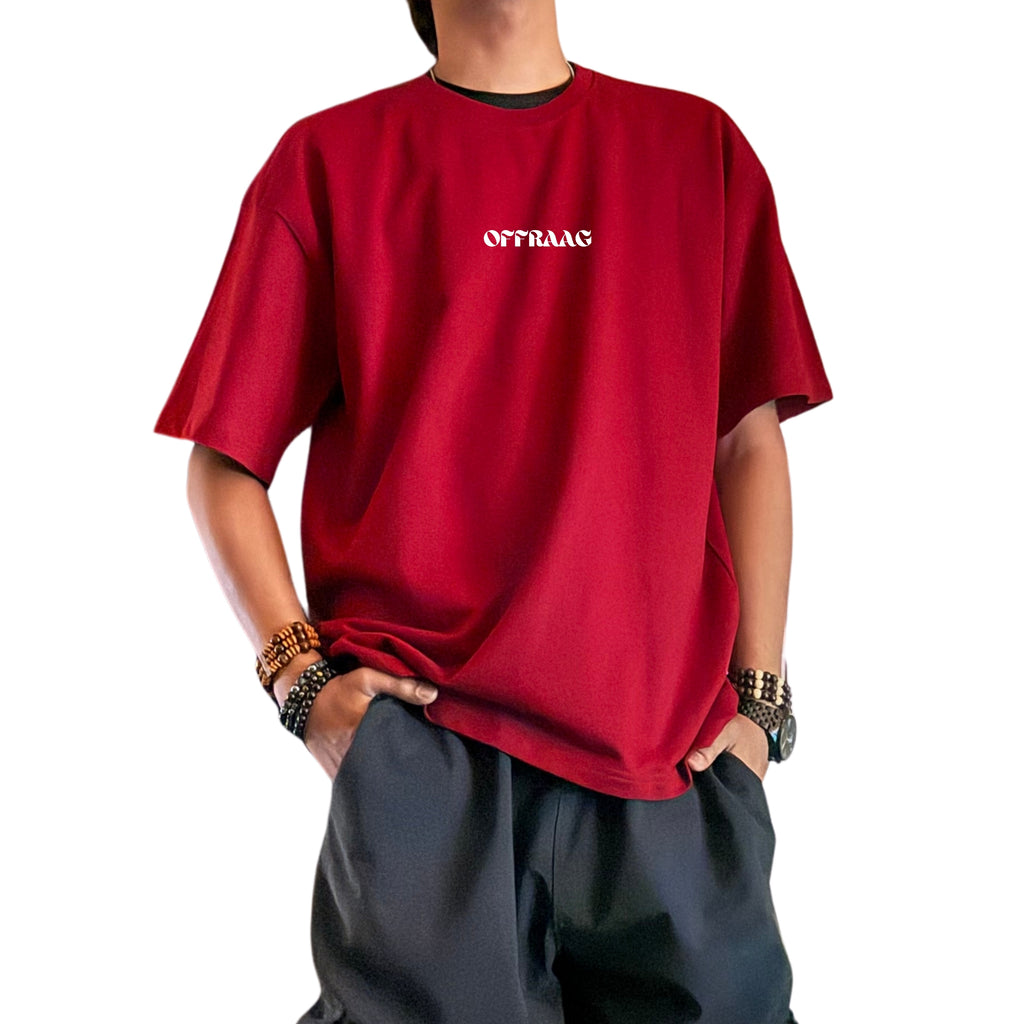 Too Many Thoughts - Maroon Oversize T-shirt