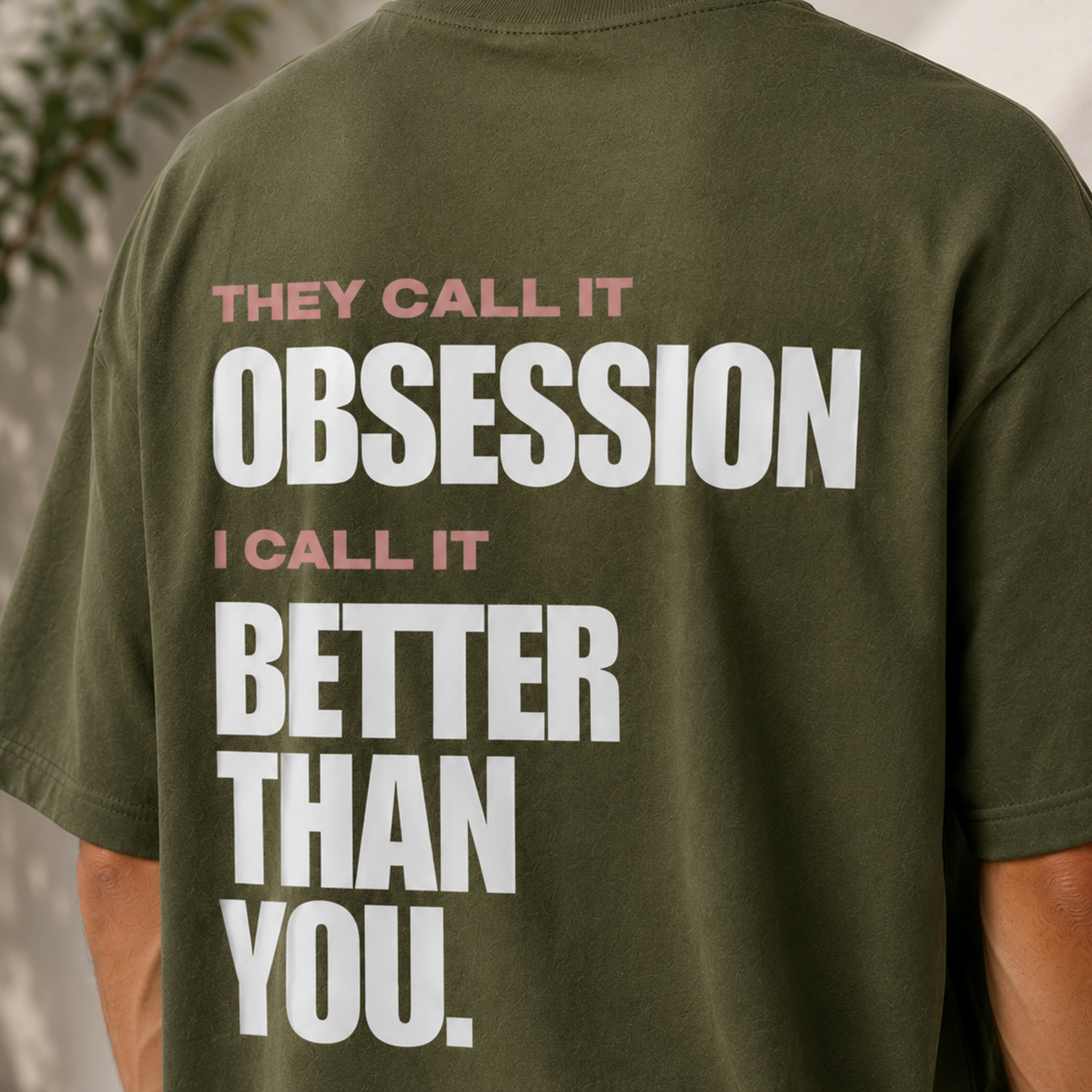 Obsession - Olive Green Oversized T-Shirt