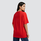 Introvert in Disguise  - Red Oversized T-shirt