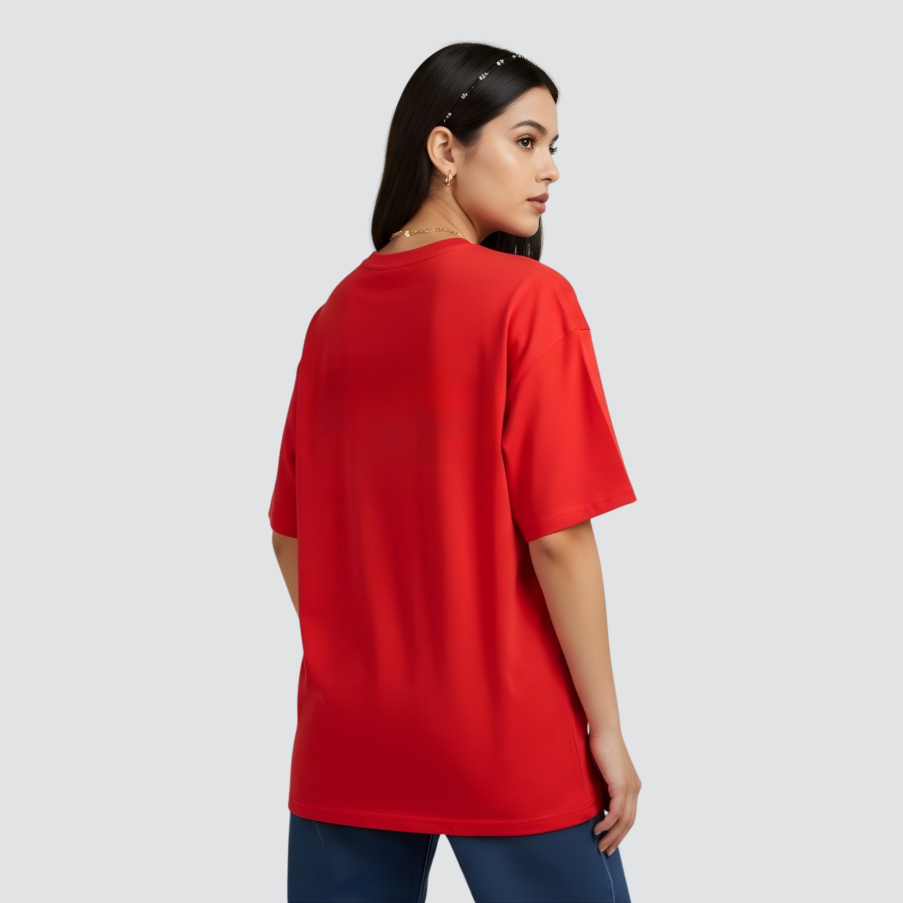 Introvert in Disguise  - Red Oversized T-shirt
