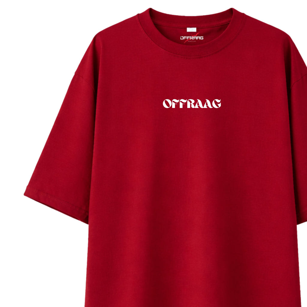 Too Many Thoughts - Maroon Oversize T-shirt