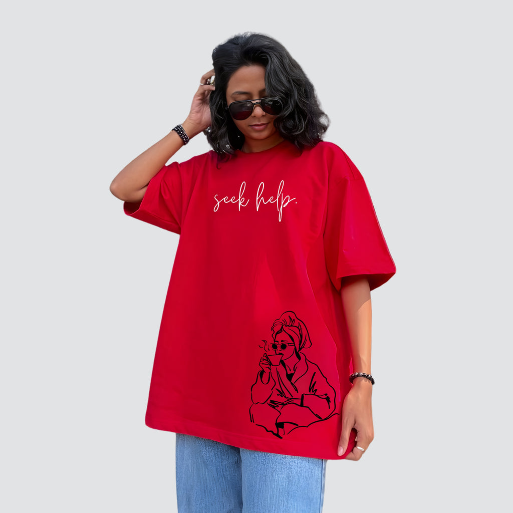 Seek Help - Oversized Tee