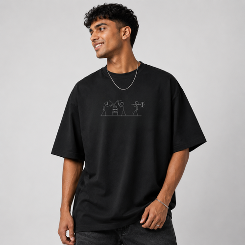 Both Wrong - Black Oversize T-shirt