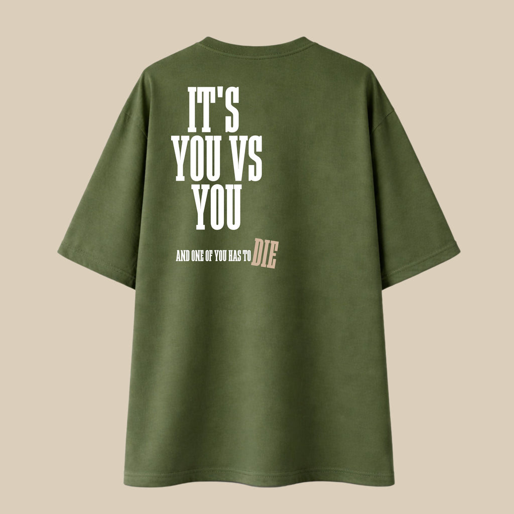 You vs You - Olive Green Oversize T-shirt