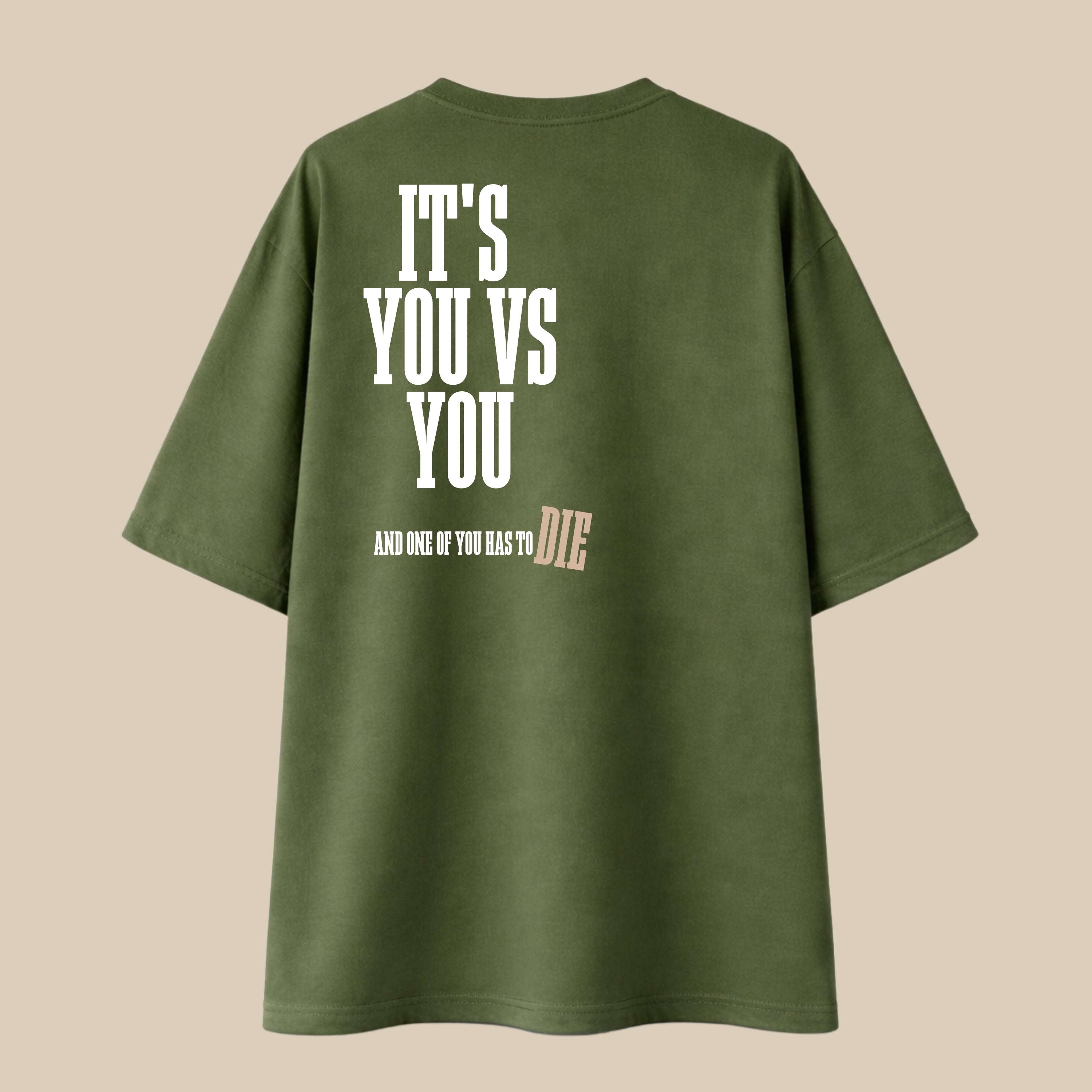 You vs You - Olive Green Oversize T-shirt