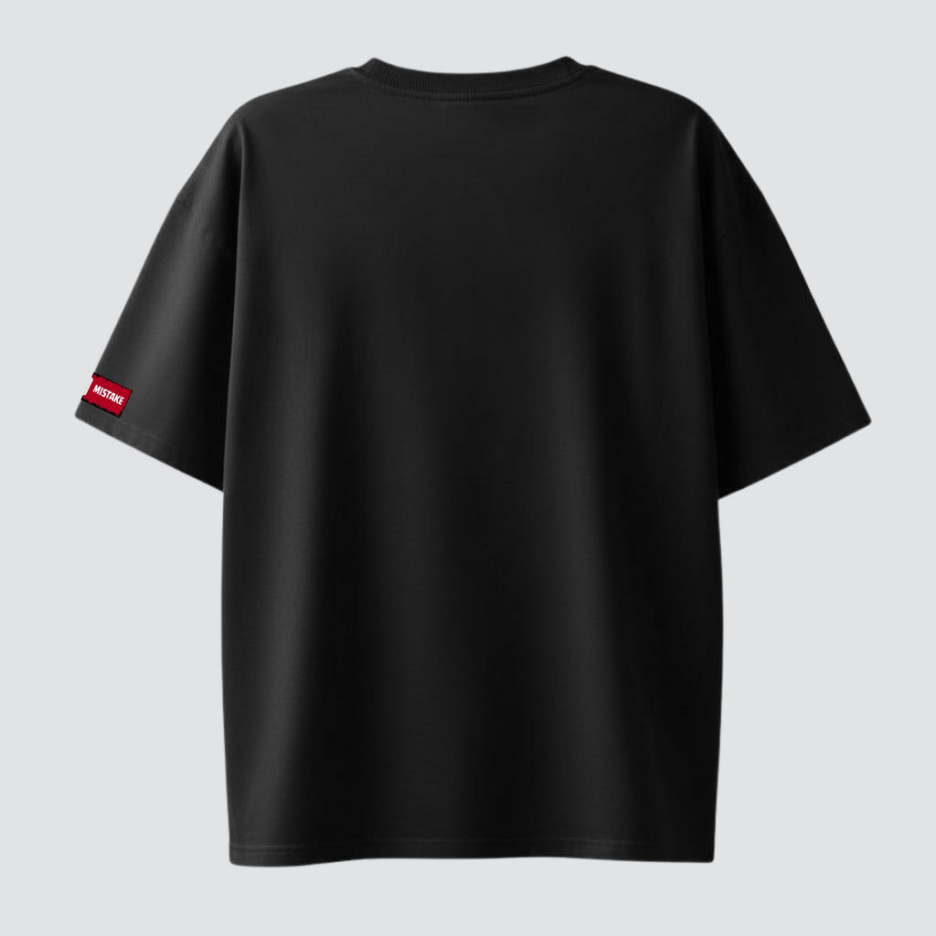 The Red Flag -  Black Oversized T-shirt