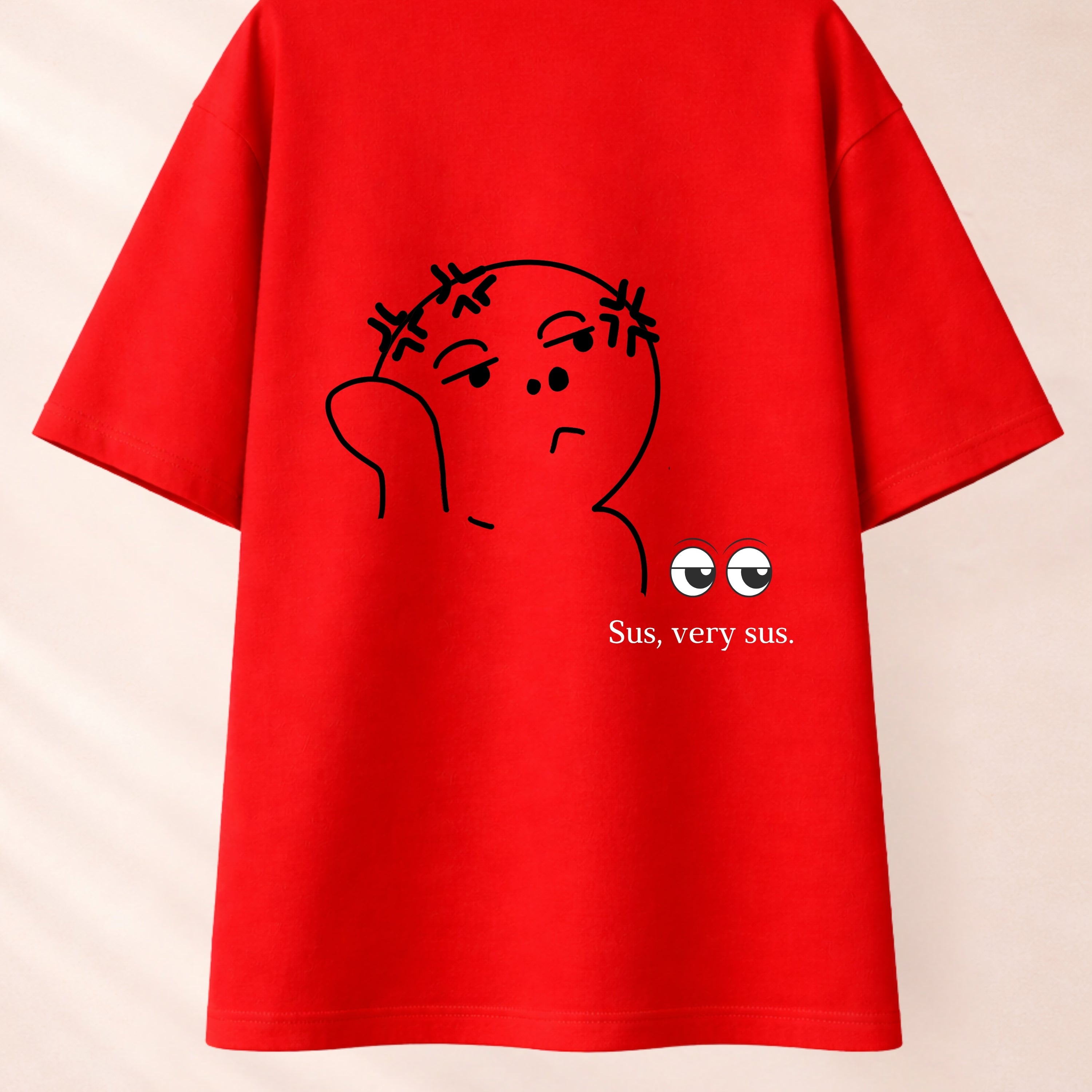 Very Sus - Red Oversize T-shirt
