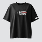 The Red Flag -  Black Oversized T-shirt