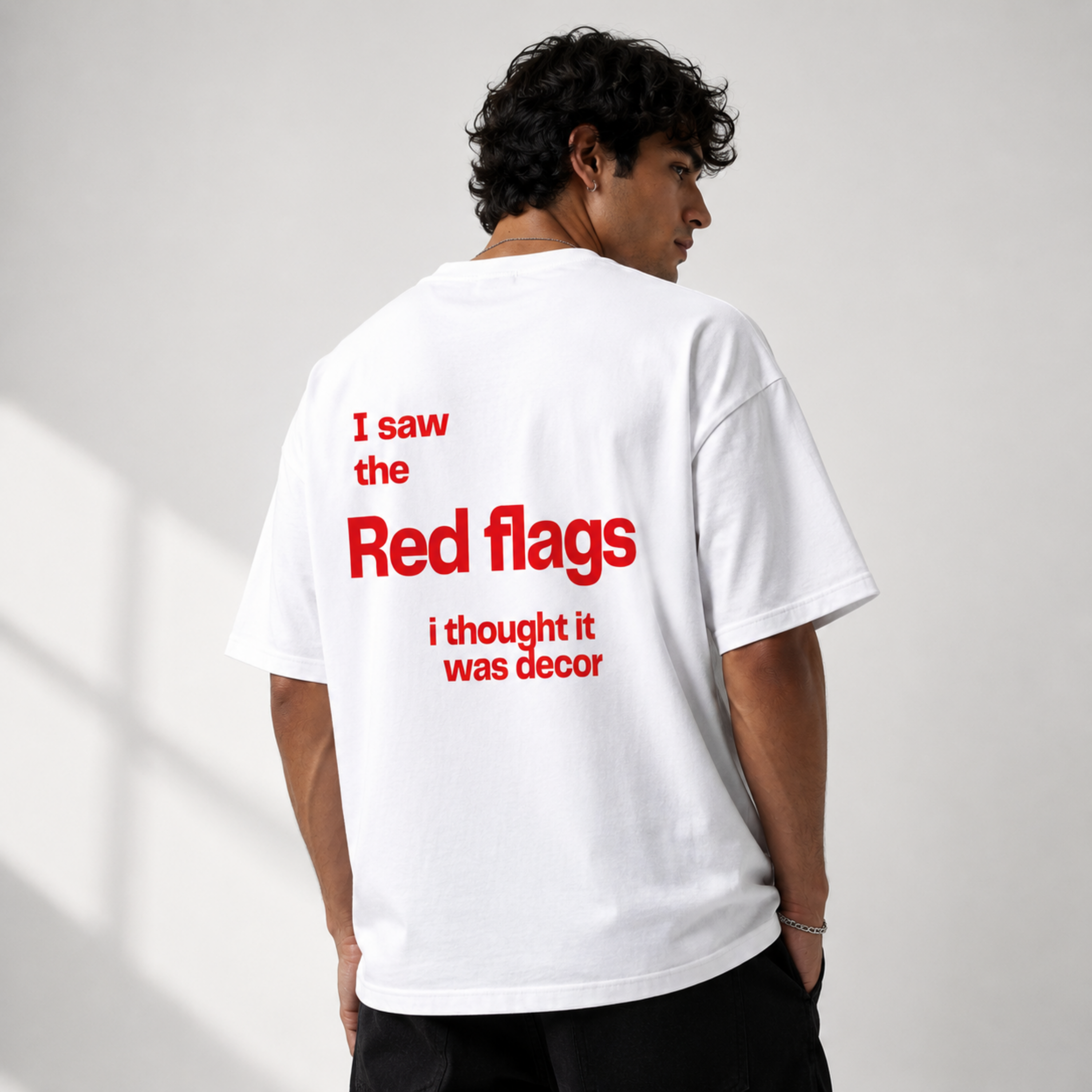 Bad Decision Maker - White Oversized T-Shirt