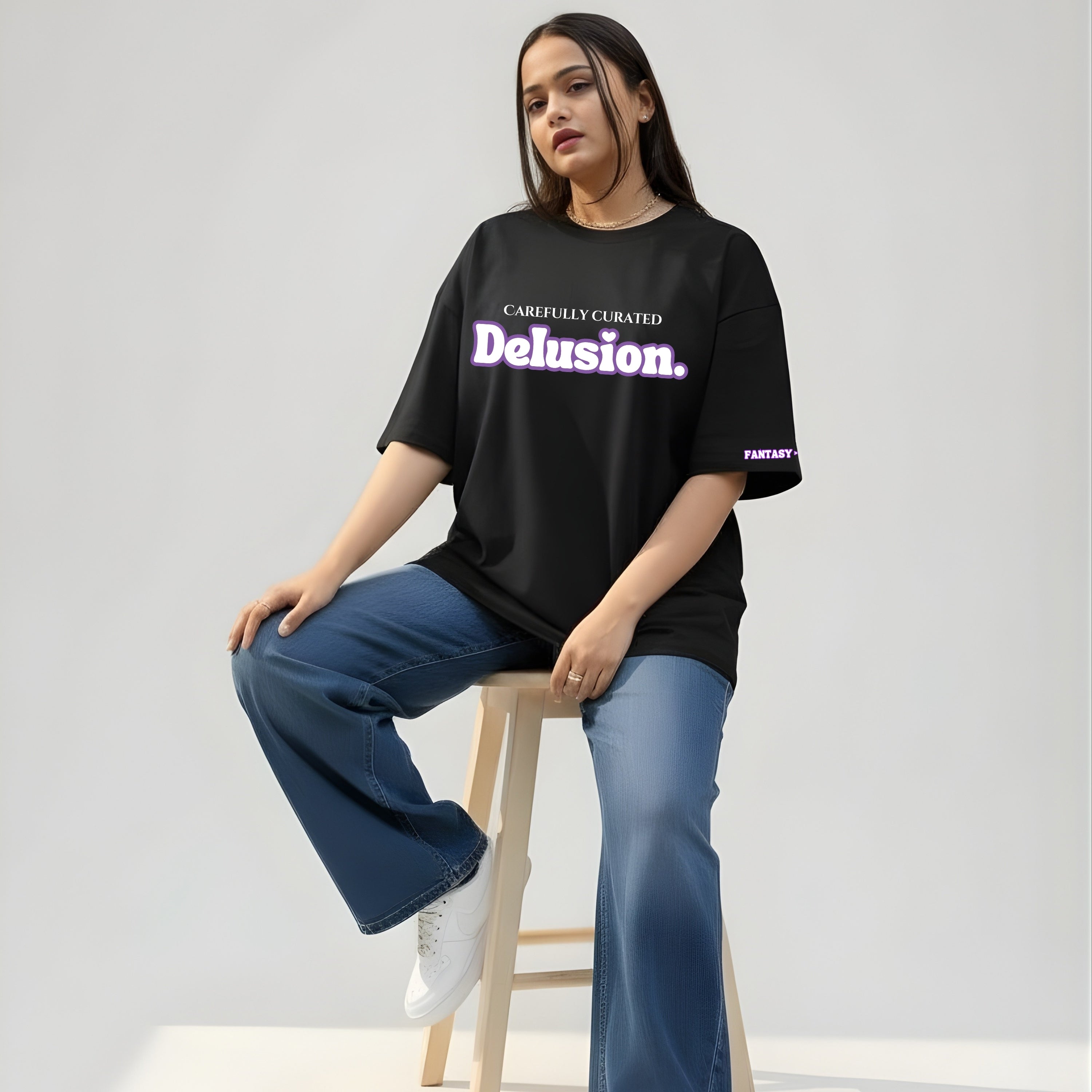 The Delusion - Black Oversized T-shirt