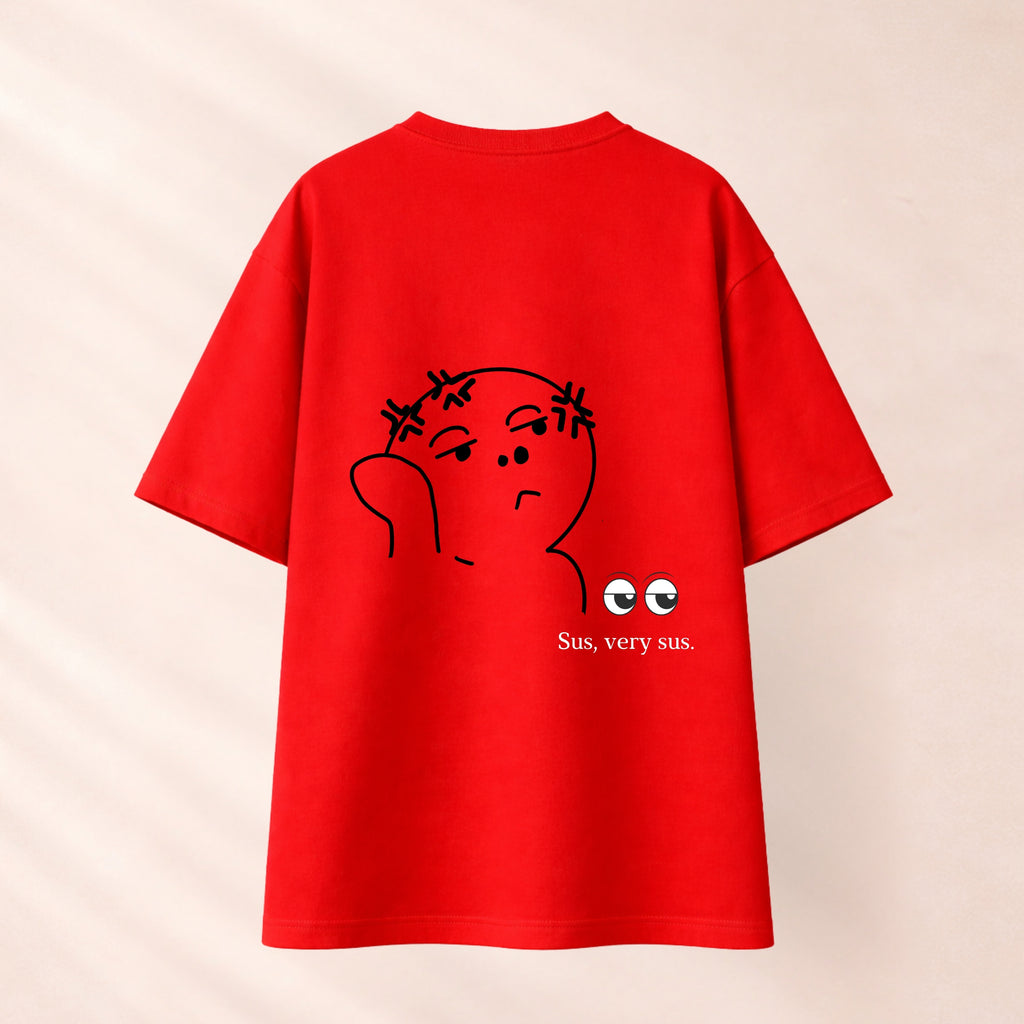 Very Sus - Red Oversize T-shirt
