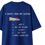 3:07 AM Thoughts- Indigo Blue Oversize T-shirt
