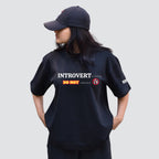 Introvert in Disguise - Black Oversized T-shirt