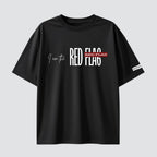 The Red Flag - Black Oversized T-shirt