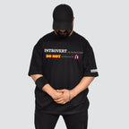 Introvert in Disguise - Black Oversized T-shirt