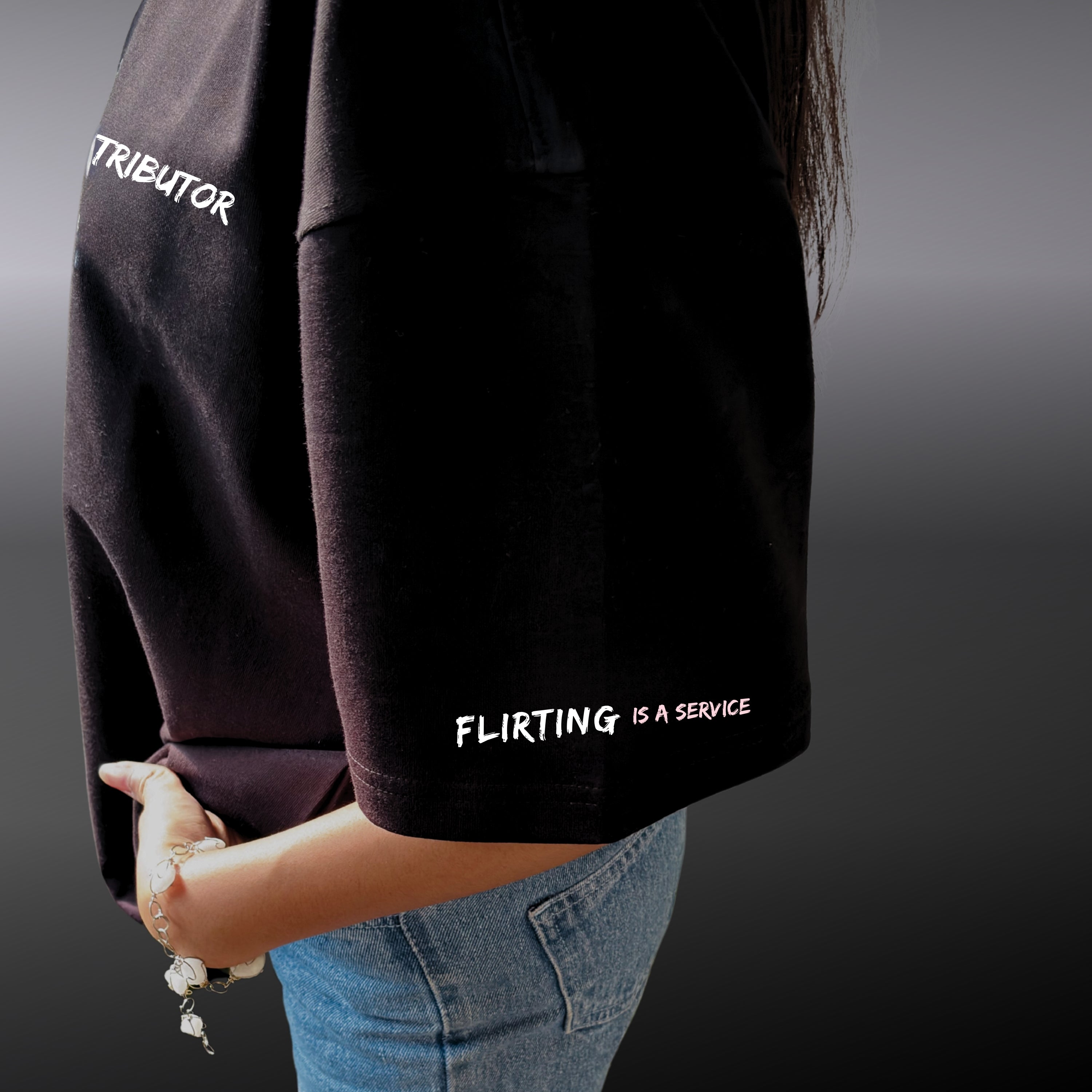 The Sass Distributor - Black Oversized T-shirt