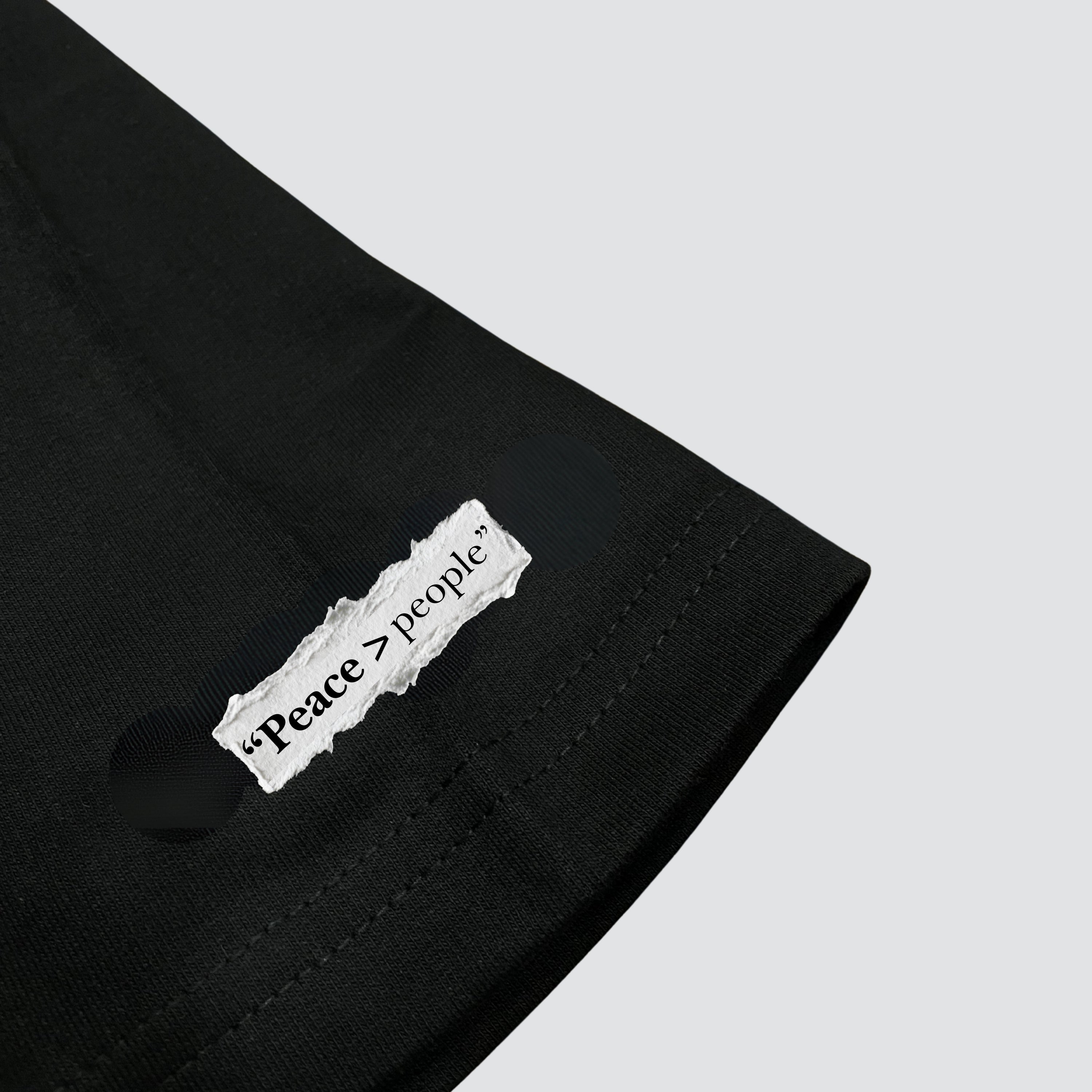 Introvert in Disguise - Black Oversized T-shirt