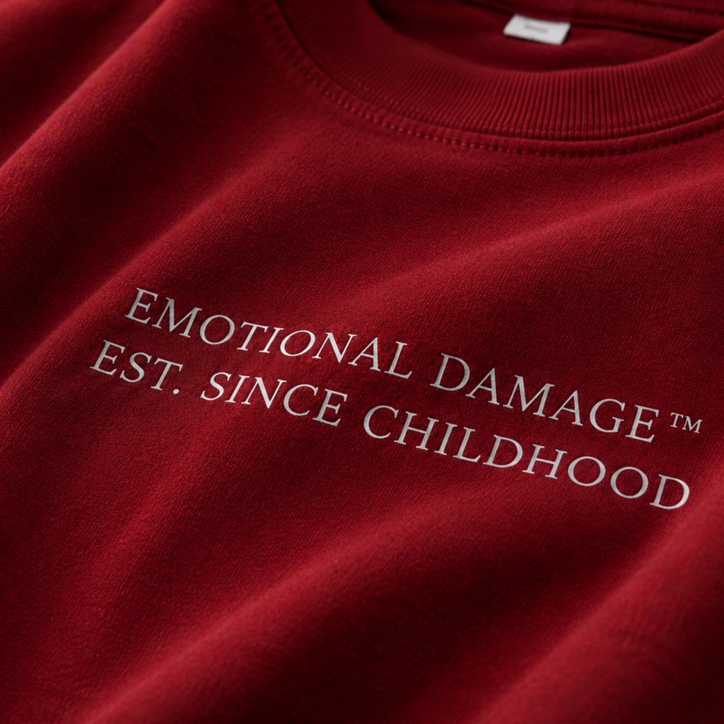 Emotional Damage - Maroon Oversized T-Shirt
