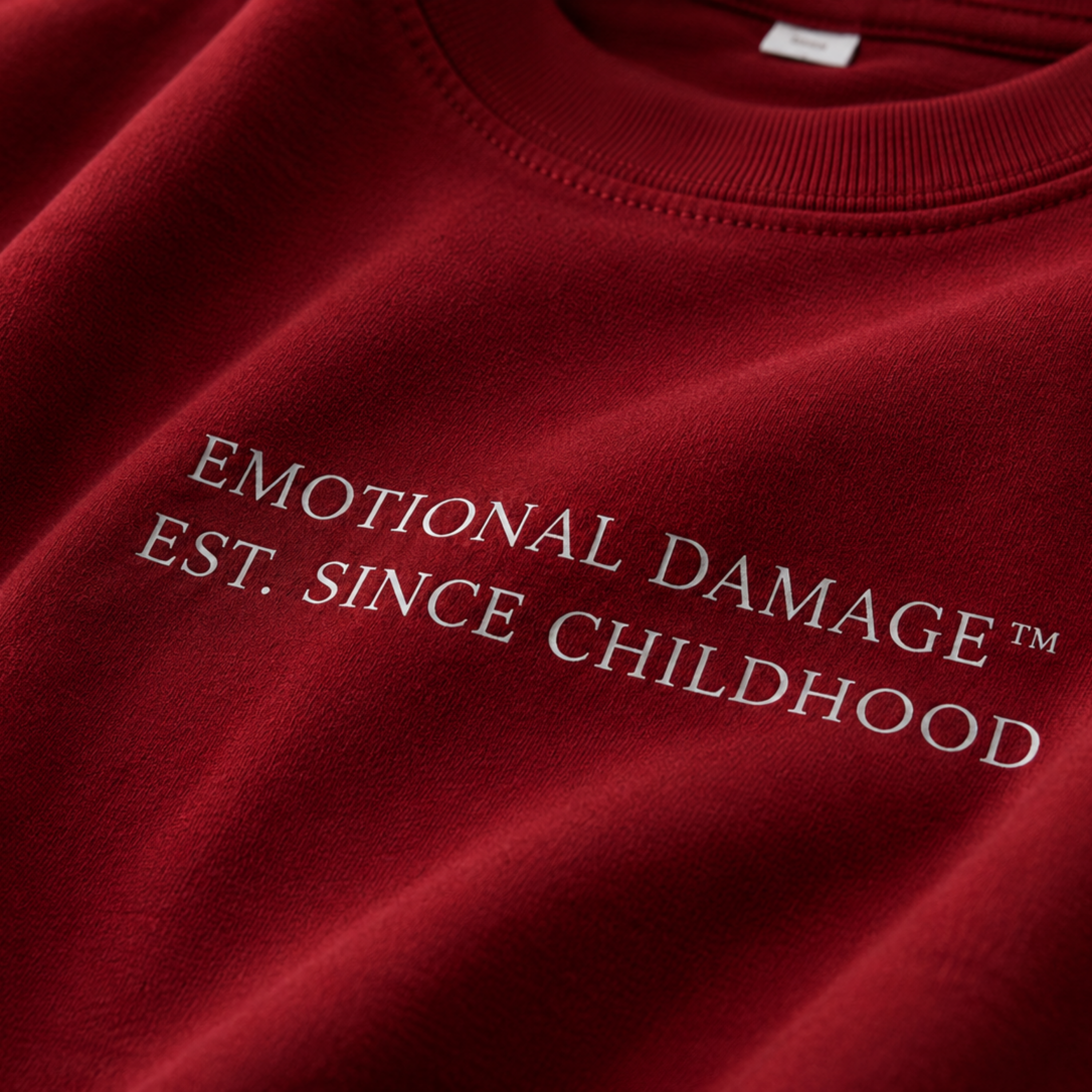 Emotional Damage - Maroon Oversized T-Shirt