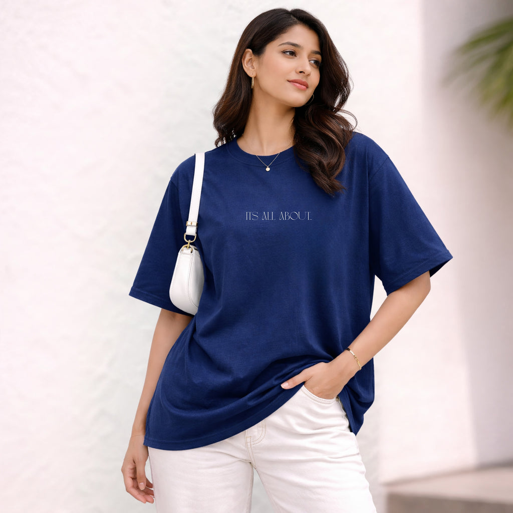 It’s All About Aesthetic - Indigo Blue Oversize T-shirt