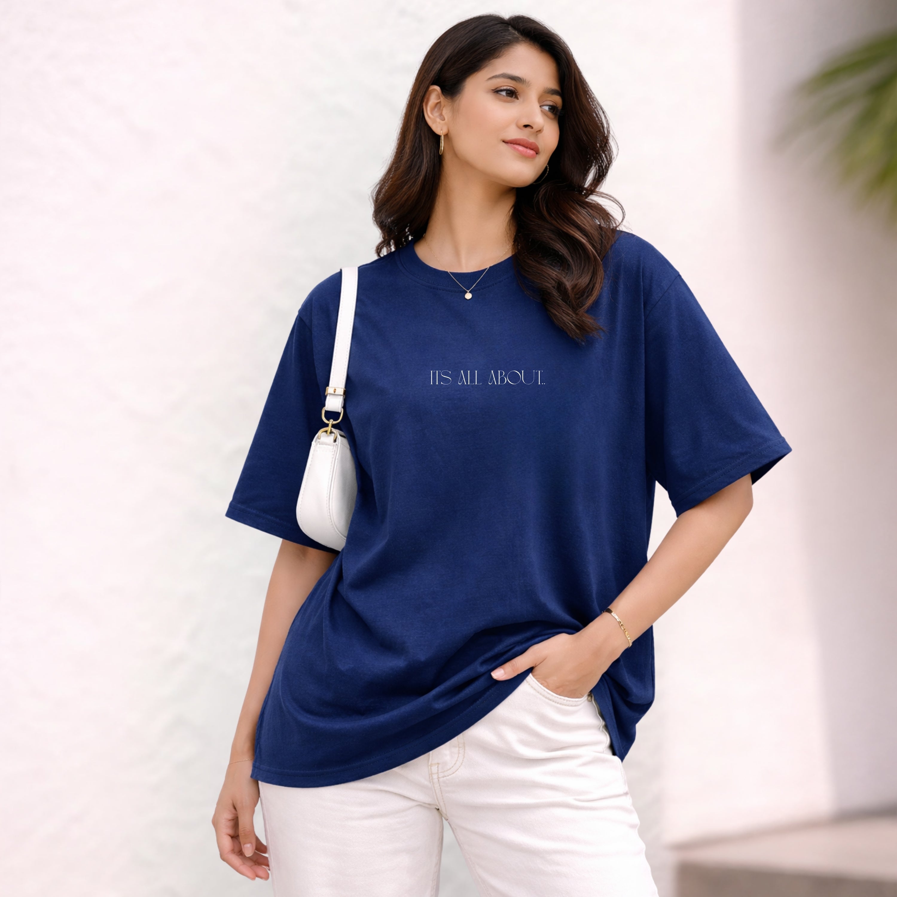 It’s All About Aesthetic - Indigo Blue Oversize T-shirt