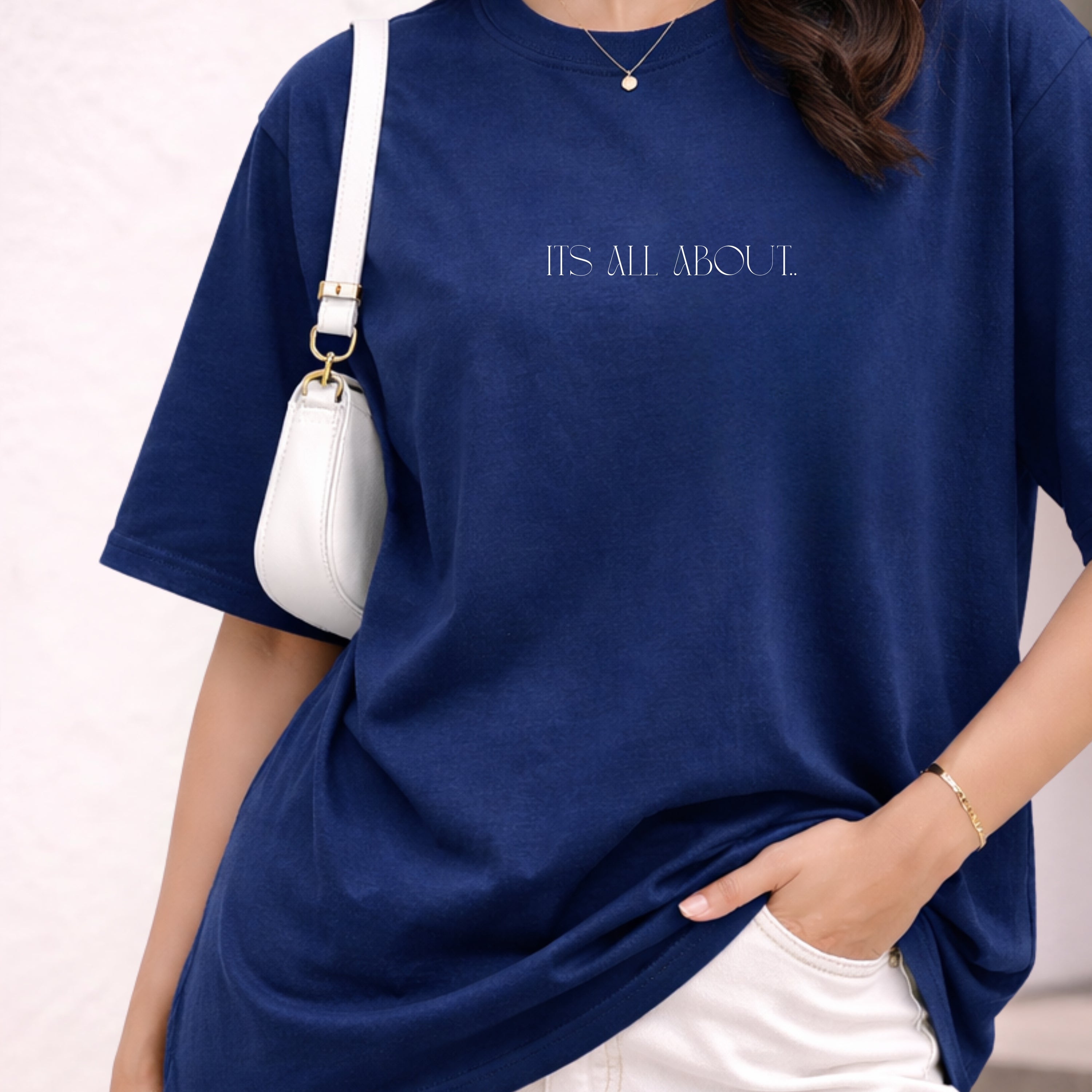 It’s All About Aesthetic - Indigo Blue Oversize T-shirt