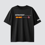 Introvert in Disguise - Black Oversized T-shirt