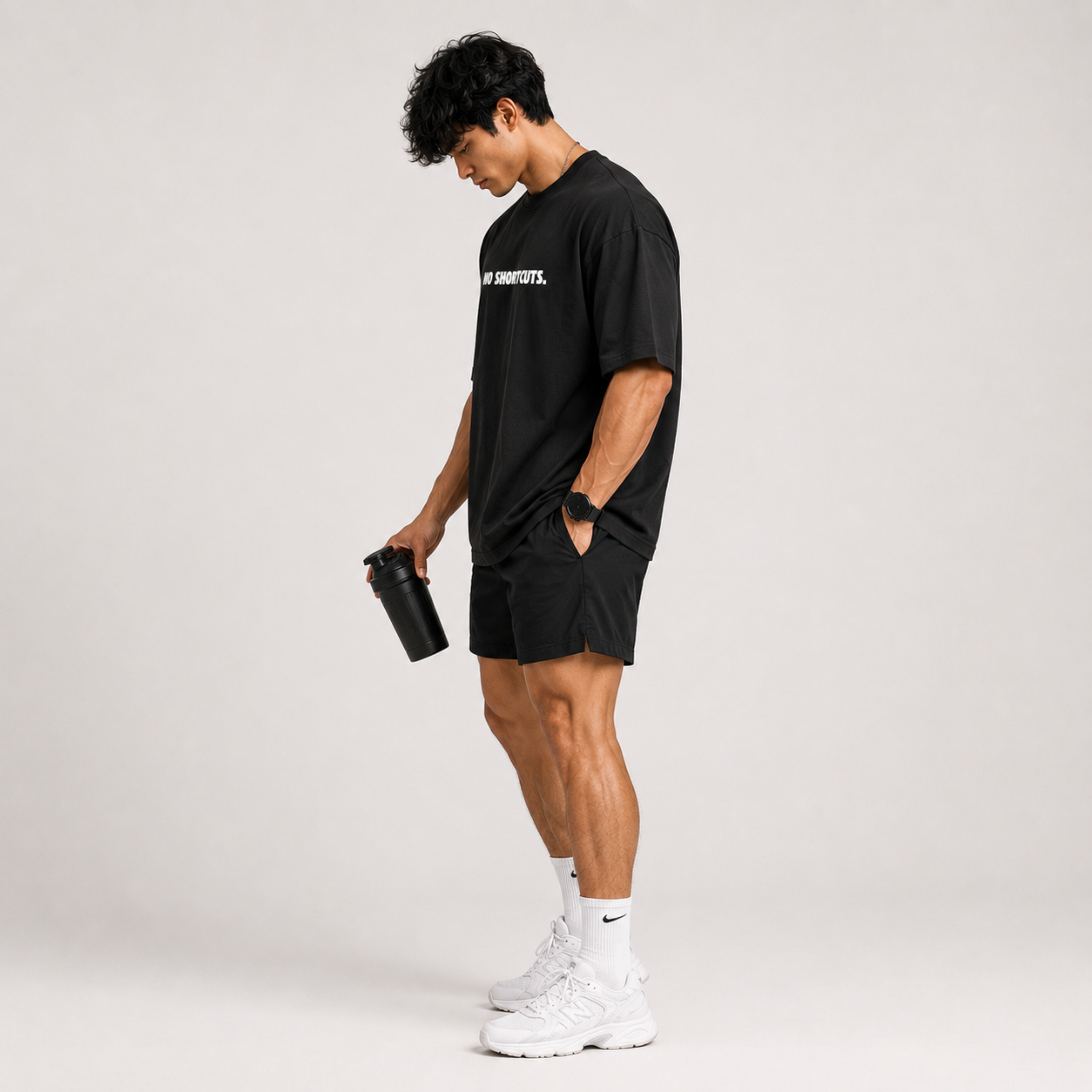 No shortcuts - Black Oversized T-Shirt