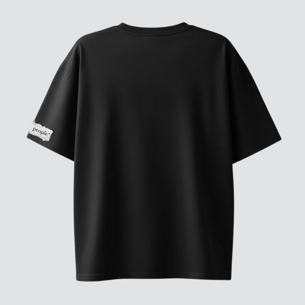 Introvert in Disguise - Black Oversized T-shirt