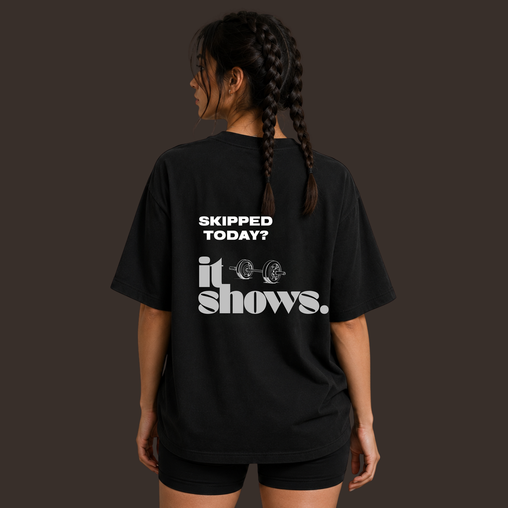 No Shortcuts - Black Oversized T-Shirt