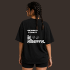 No Shortcuts - Black Oversized T-Shirt