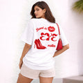 Fluent in Eye Rolls - White Oversize T-shirt