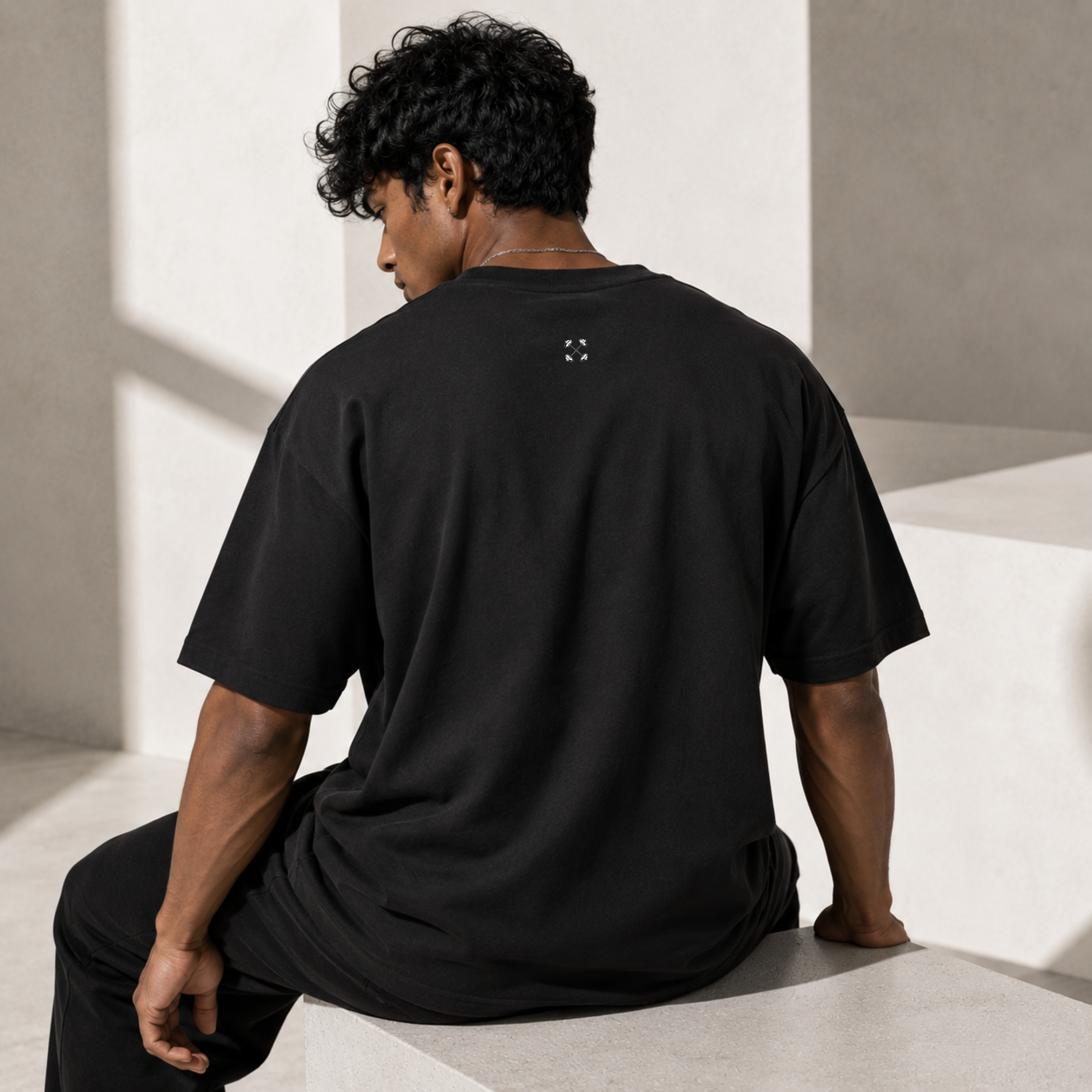 May Discuss Protein - Black Oversized T-Shirt
