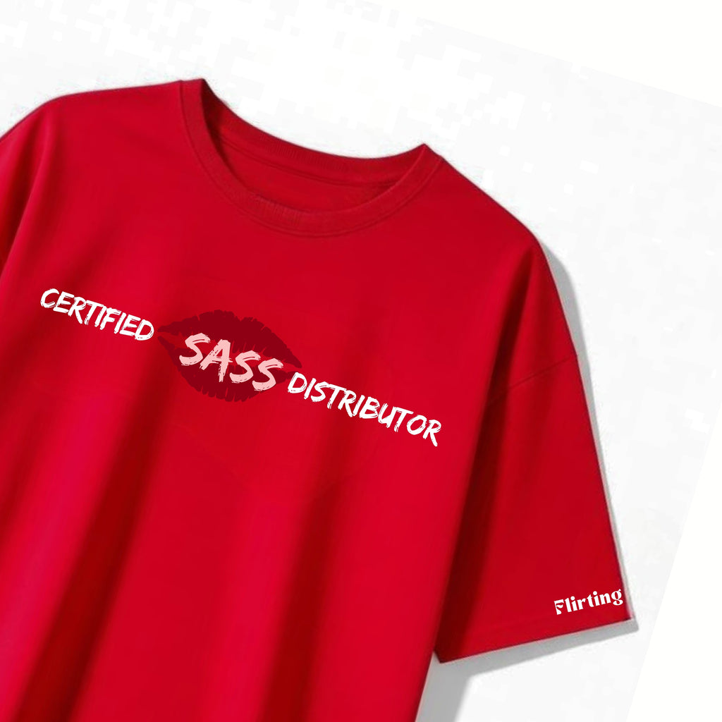 The Sass Distributor - Red Oversized T-shirt