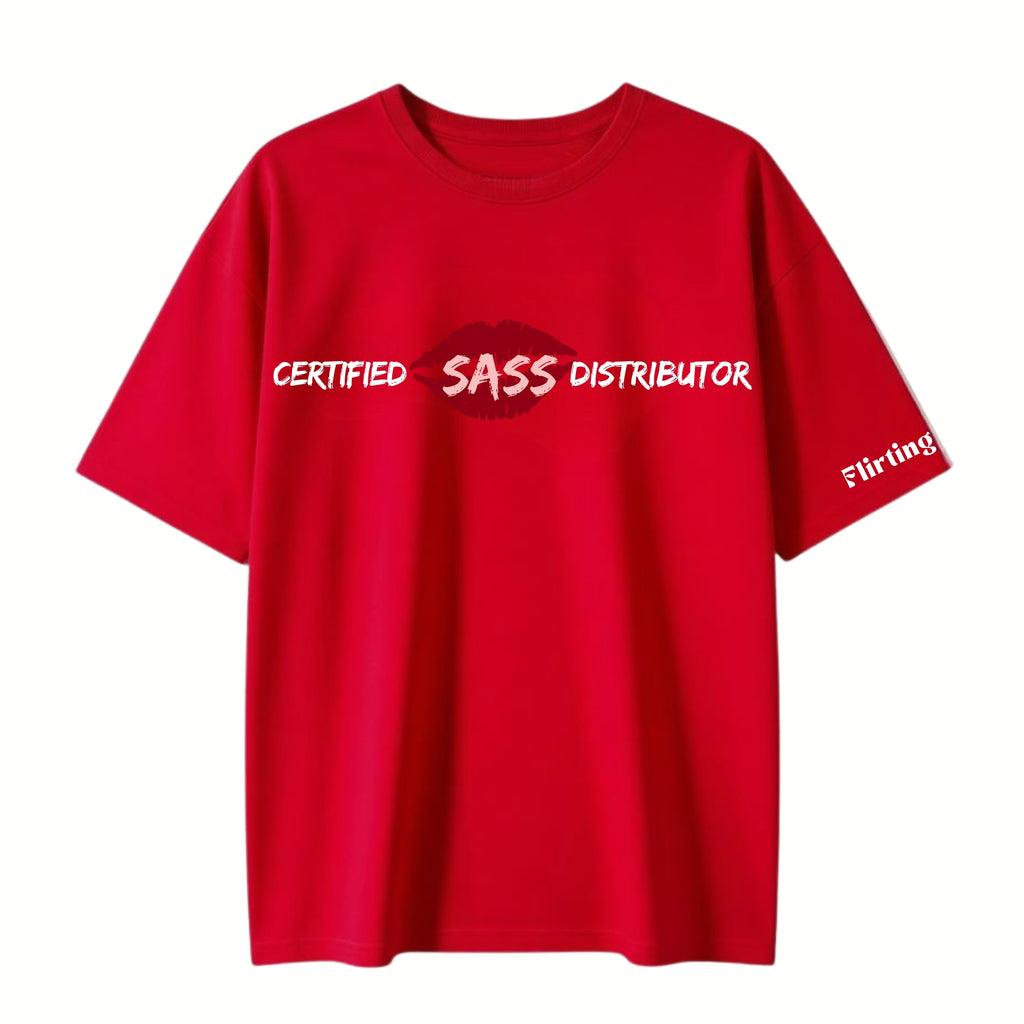 The Sass Distributor - Red Oversized T-shirt