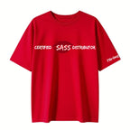 The Sass Distributor - Red Oversized T-shirt