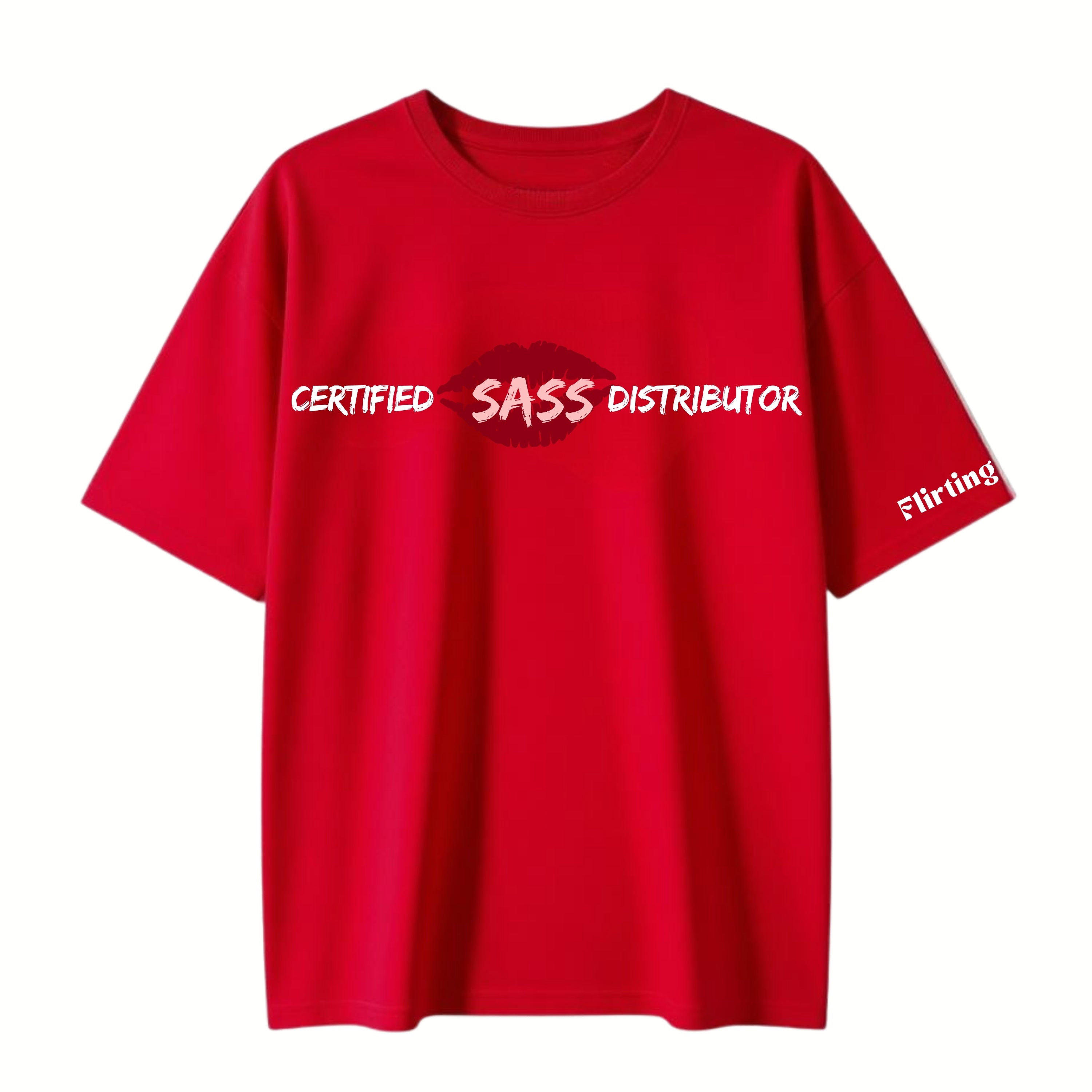 The Sass Distributor - Red Oversized T-shirt