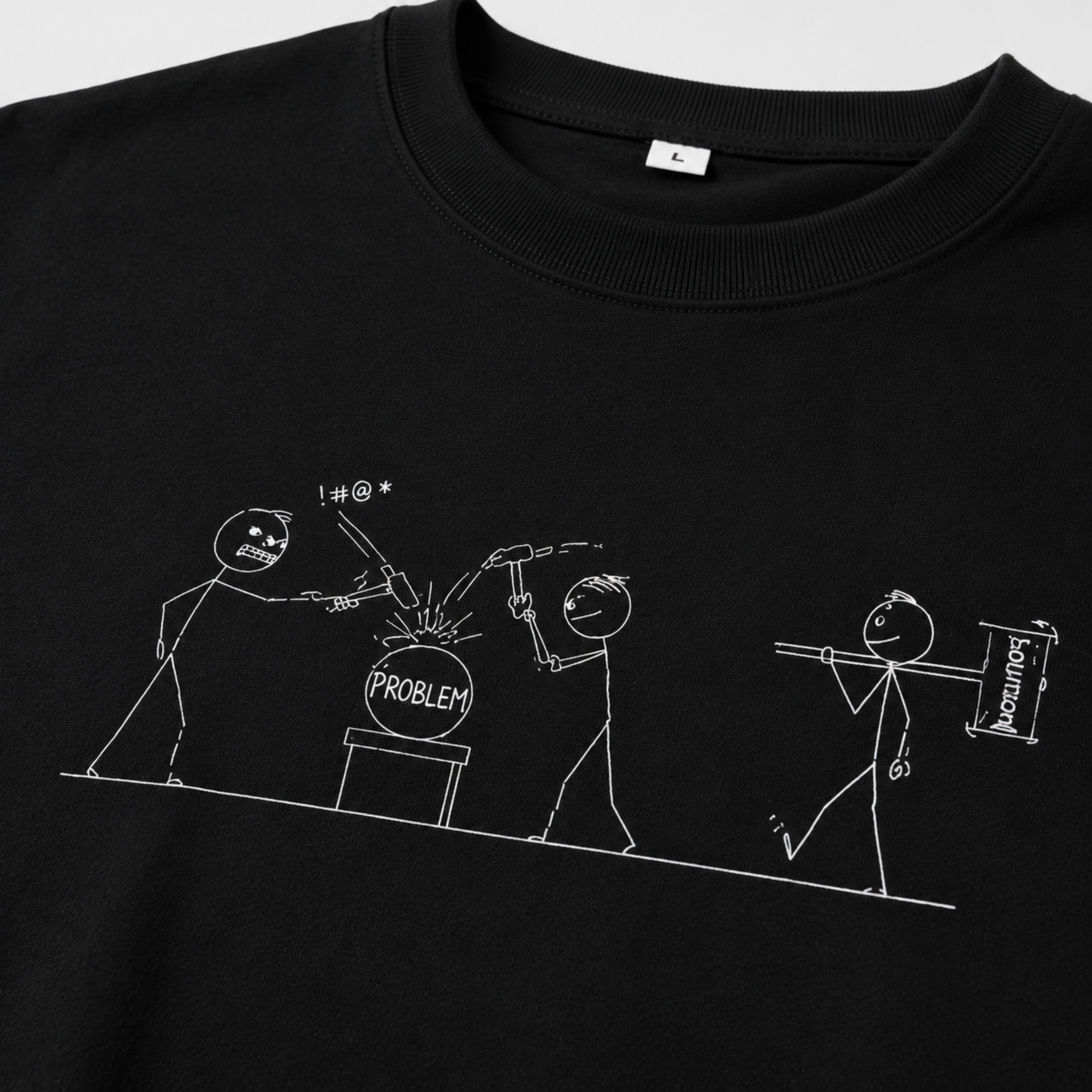 Both Wrong - Black Oversize T-shirt