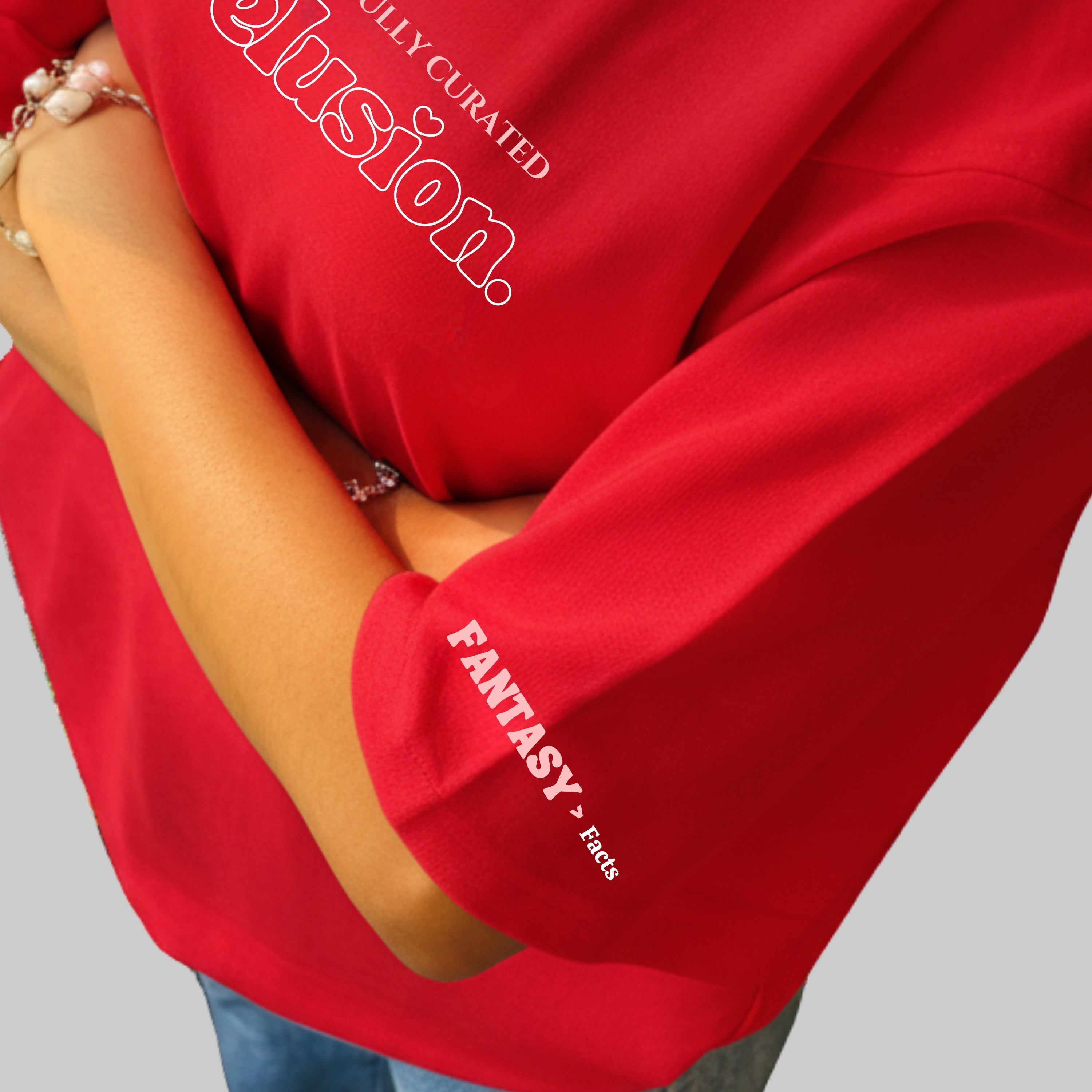 The Delusion - Red Oversized T-shirt