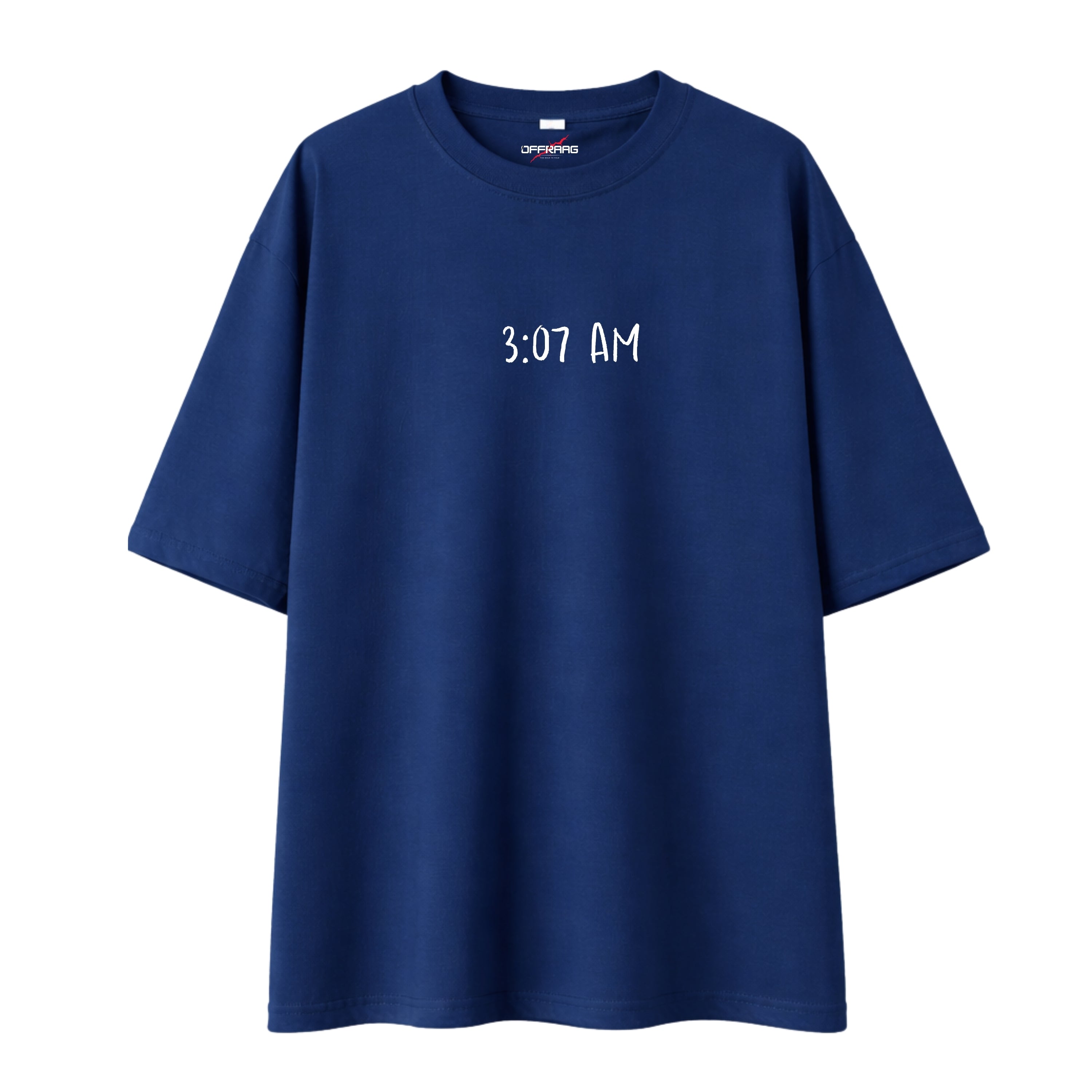 3:07 AM Thoughts- Indigo Blue Oversize T-shirt