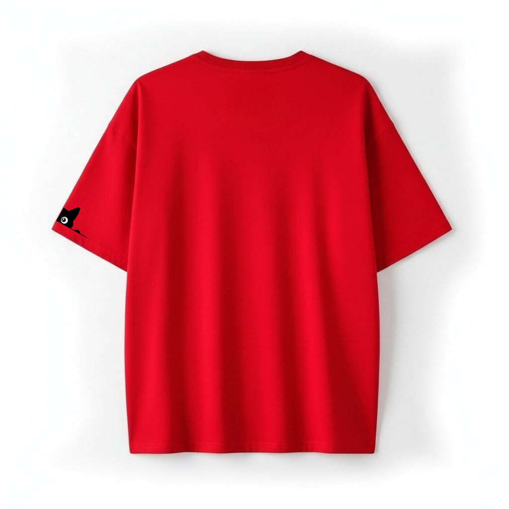 Made you Look - Red Oversized Tshirt