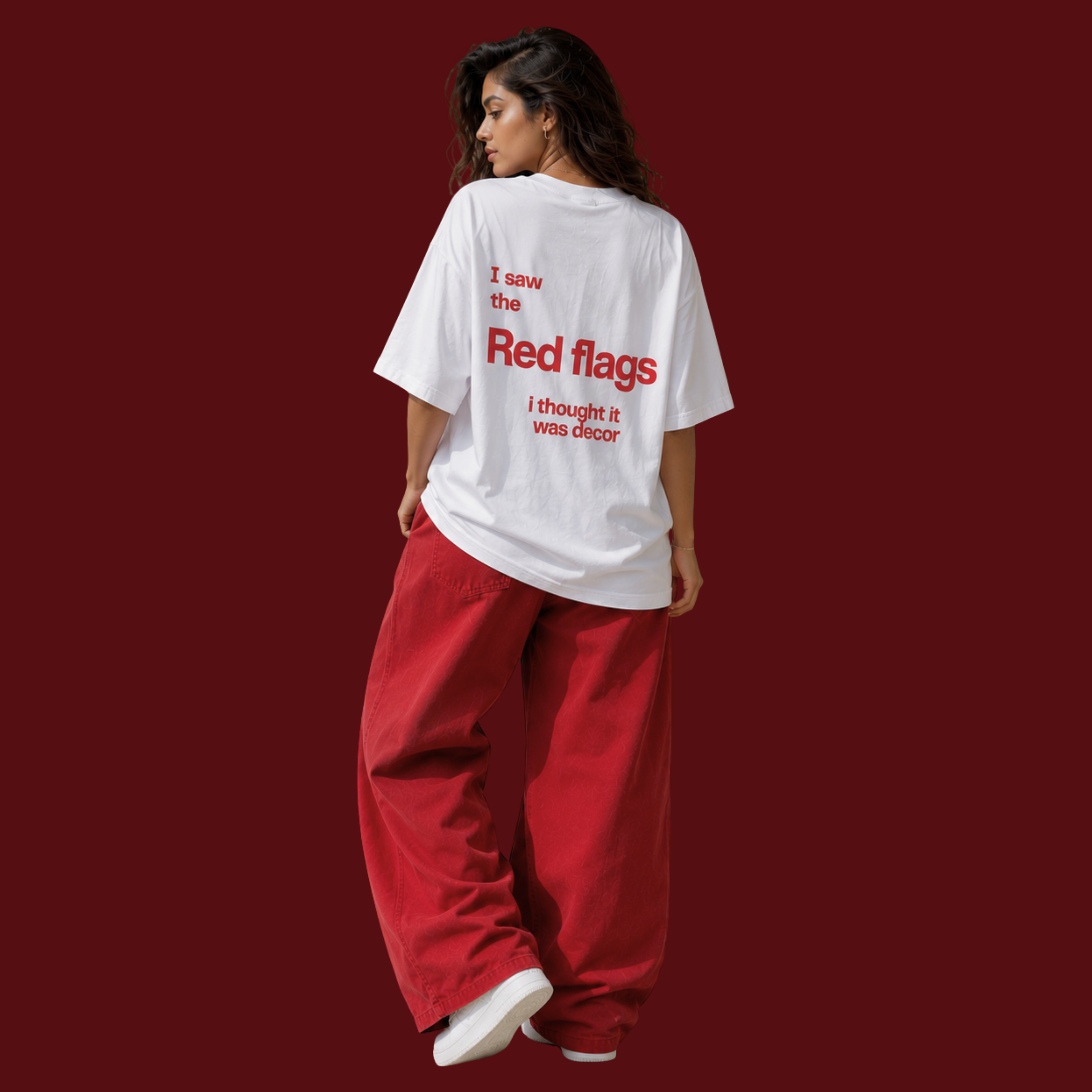 Bad Decision Maker - White Oversized T-Shirt