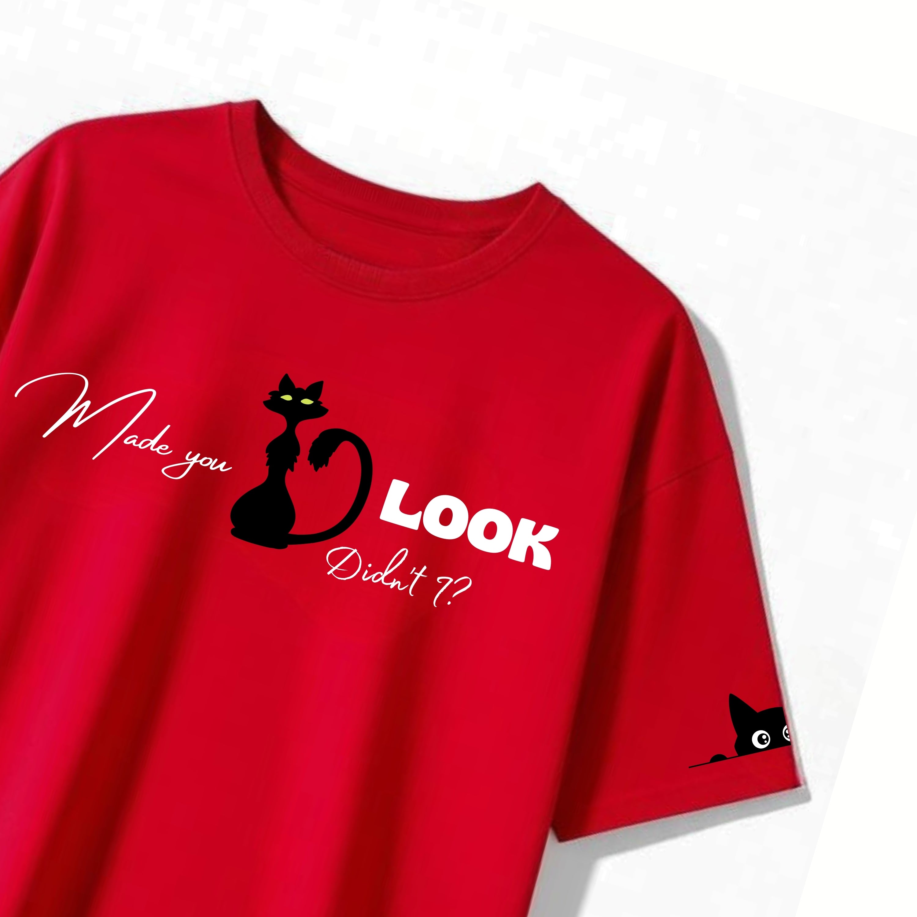 Made you Look - Red Oversized Tshirt