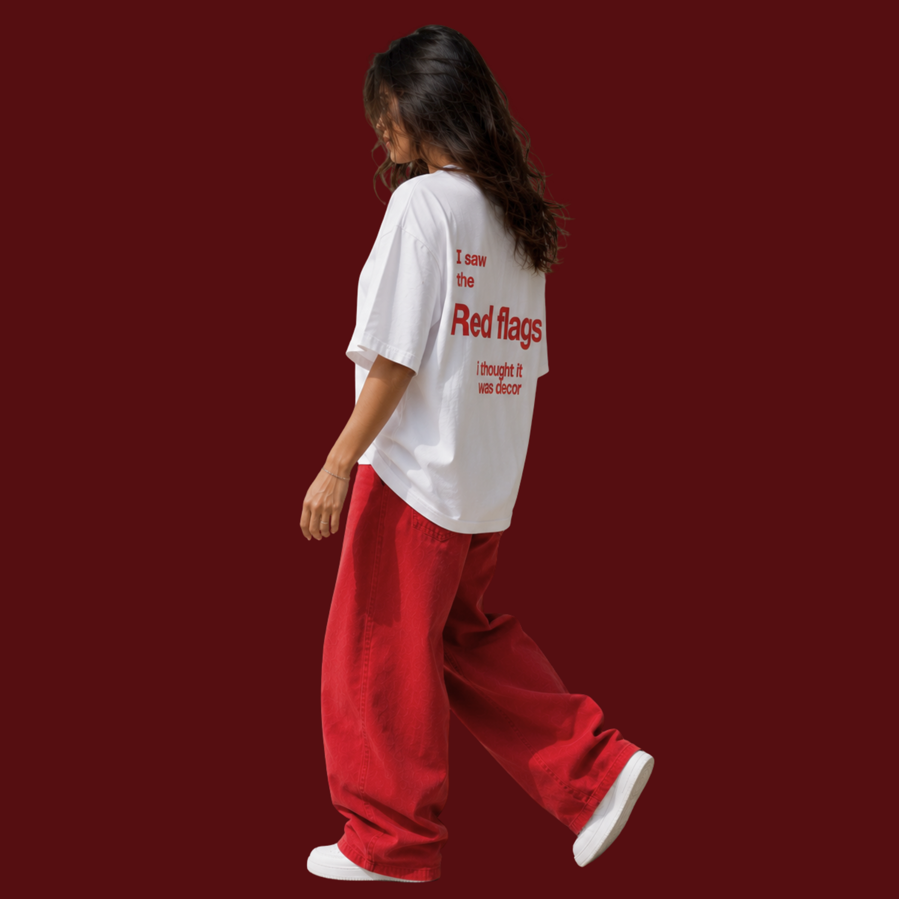 Bad Decision Maker - White Oversized T-Shirt