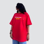 Introvert in Disguise  - Red Oversized T-shirt