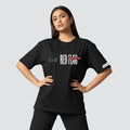 The Red Flag -  Black Oversized T-shirt