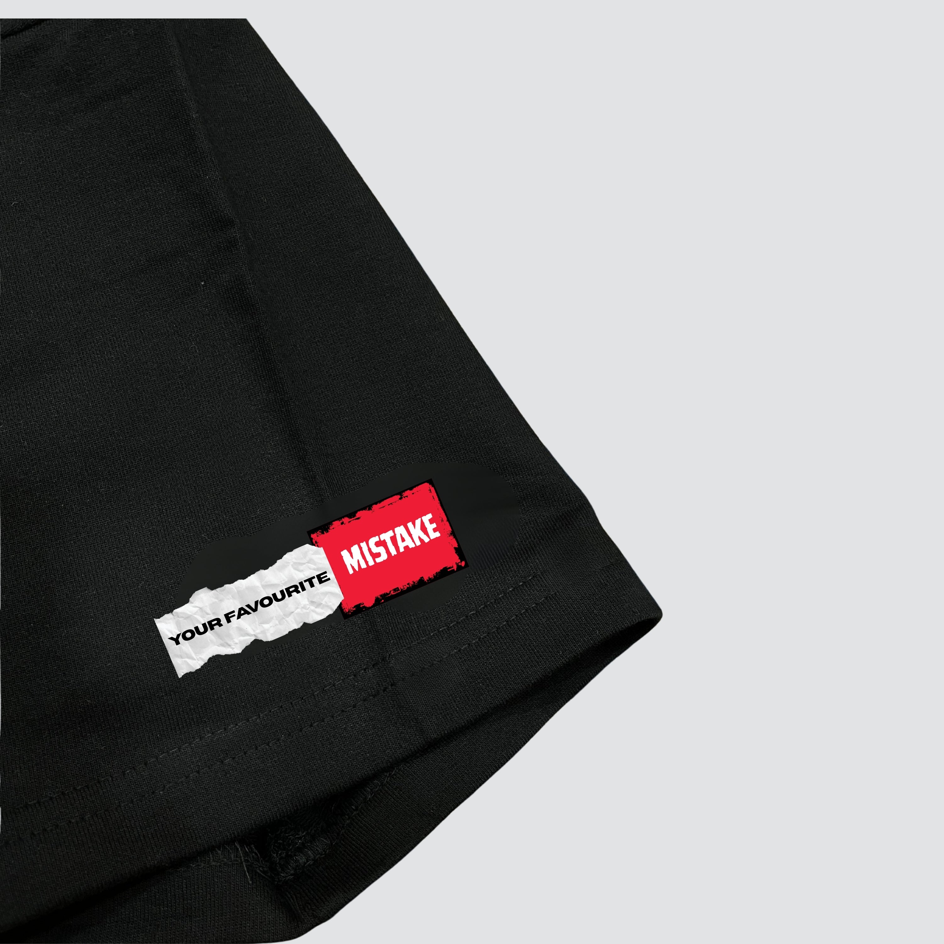 The Red Flag -  Black Oversized T-shirt