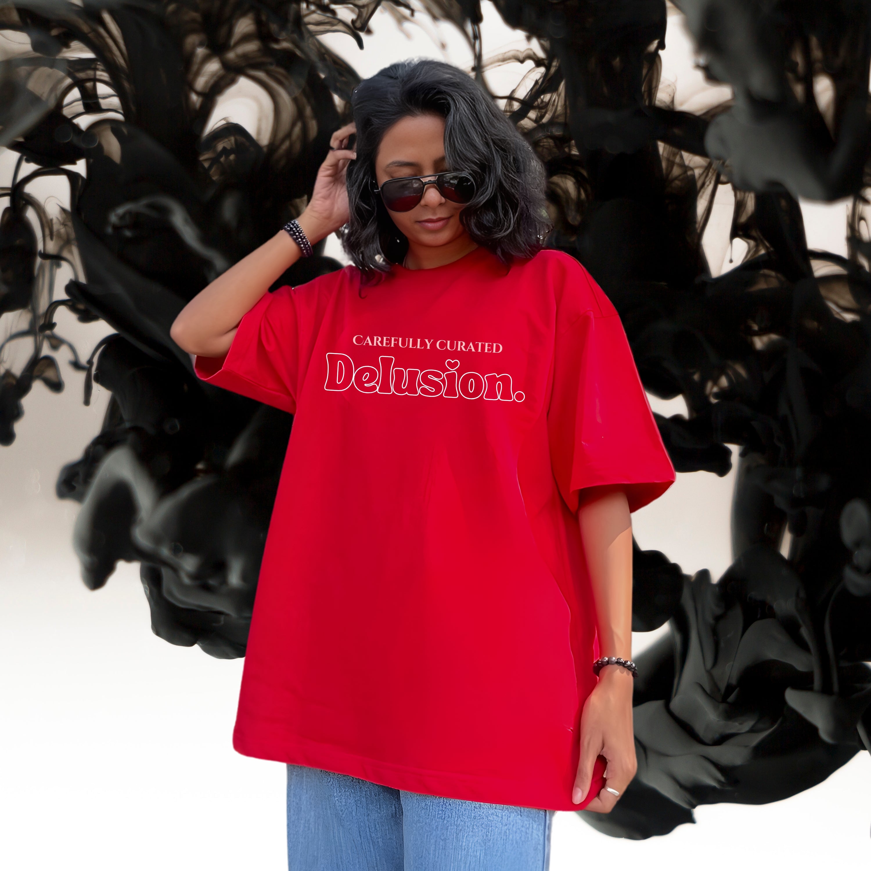 The Delusion - Red Oversized T-shirt